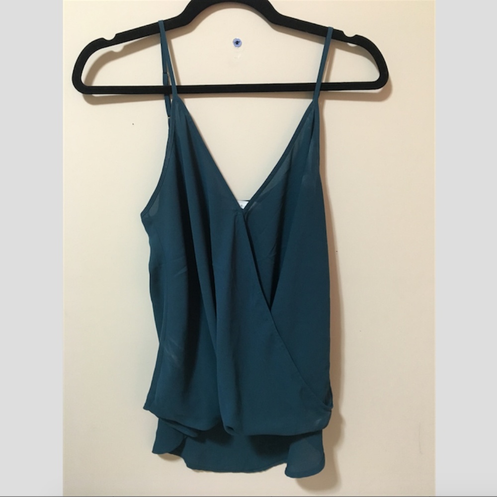 Blue Wrap Tank Top